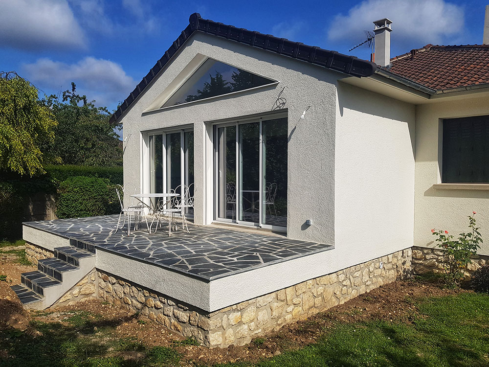 Photo d'une extension d'une maison individuelle réalisée par l'entreprise Legendre Frères à Lagny-sur-Marne