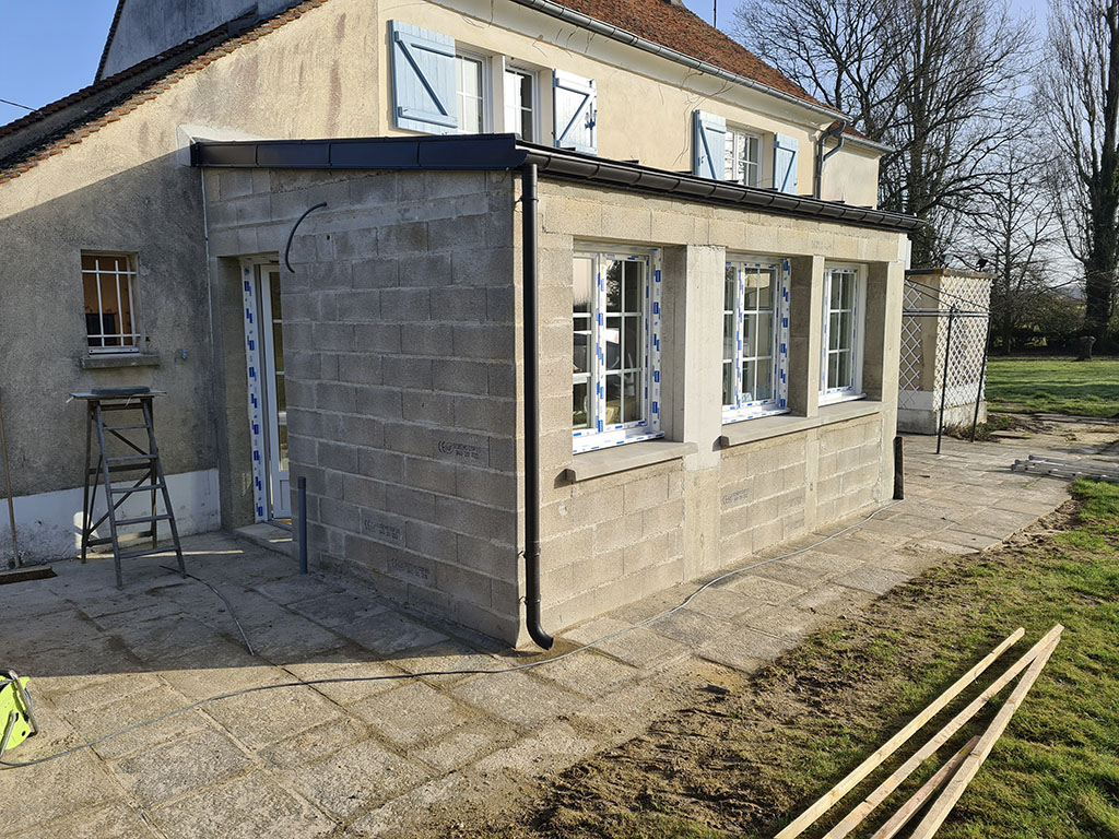 Extension d'un pavillon par l'entreprise Legendre Frères