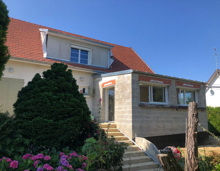 Extension en parpaings, d'un pavillon en seine et marne, par l'entreprise Legendre Frères
