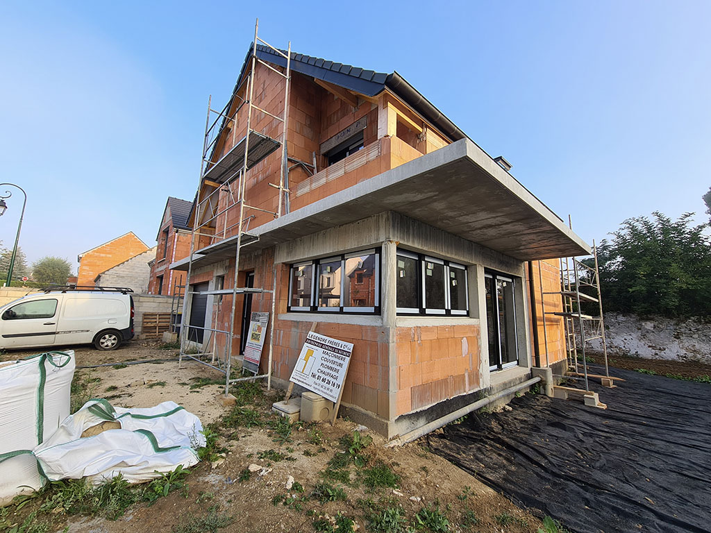 Construction d'un pavillon à Annet-sur-Marne, par l'entreprise Legendre Frères