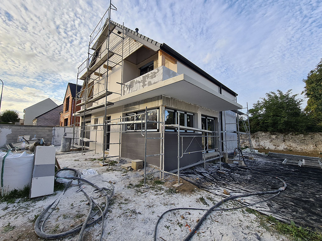 Construction d'un pavillon à Annet-sur-Marne, par l'entreprise Legendre Frères